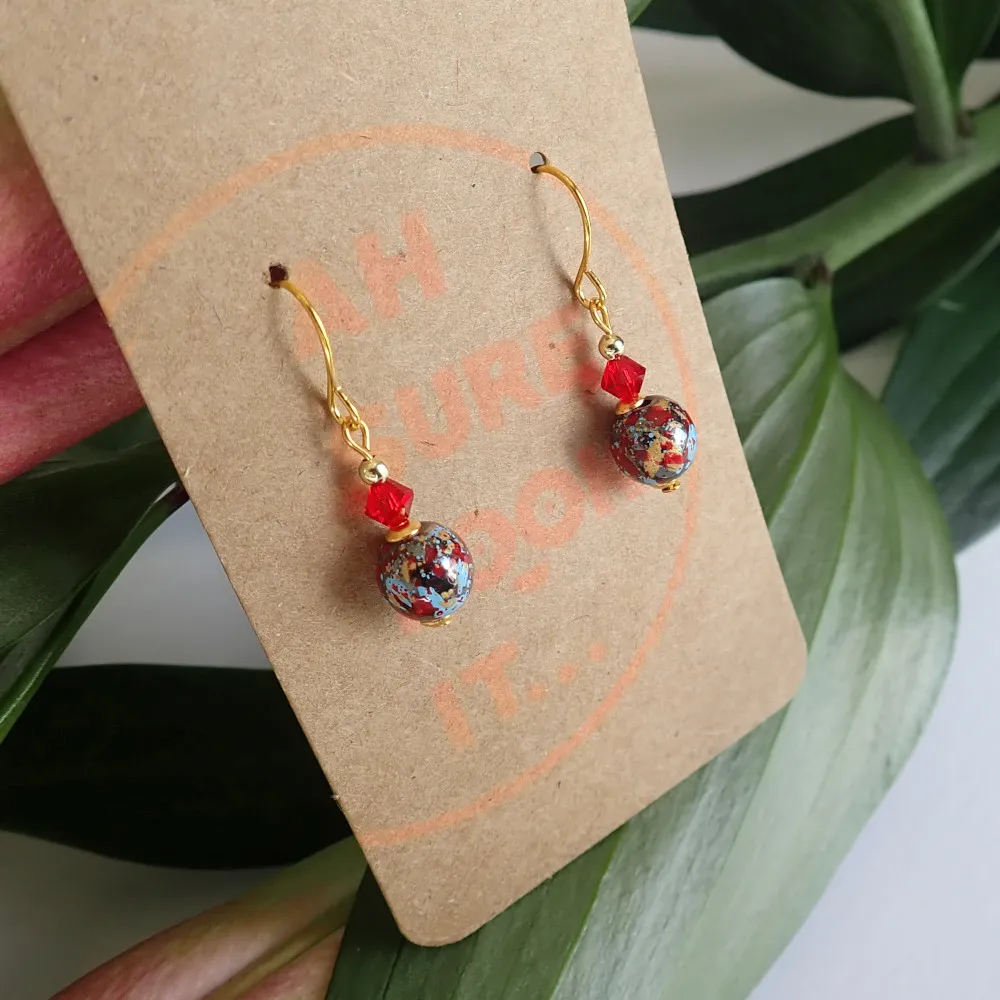 Red Spray Earrings - Ah Sure Look It