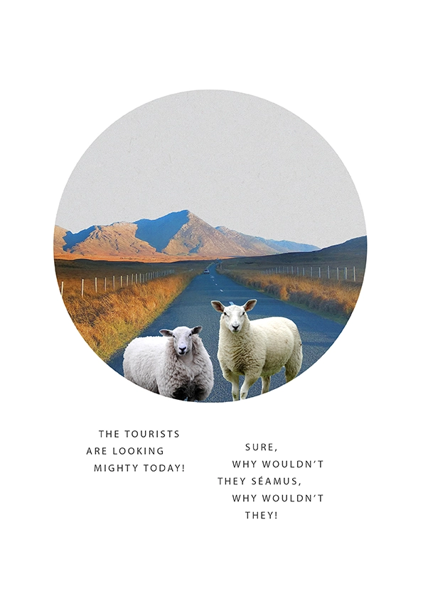 Prints - Tourists and Sheep